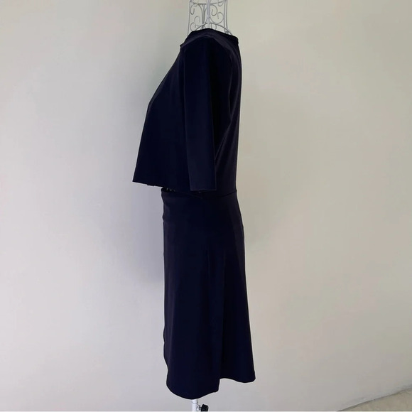 Susana Monaco Knot Front Dress mini short sleeve cut out navy blue size M - Picture 8 of 13